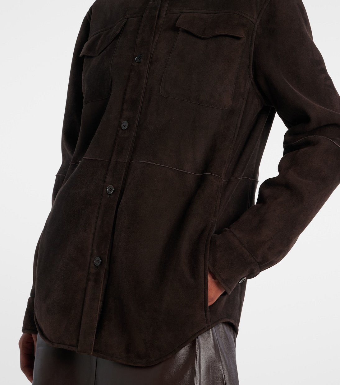 Hemdjacke Gwena aus Veloursleder | The Row