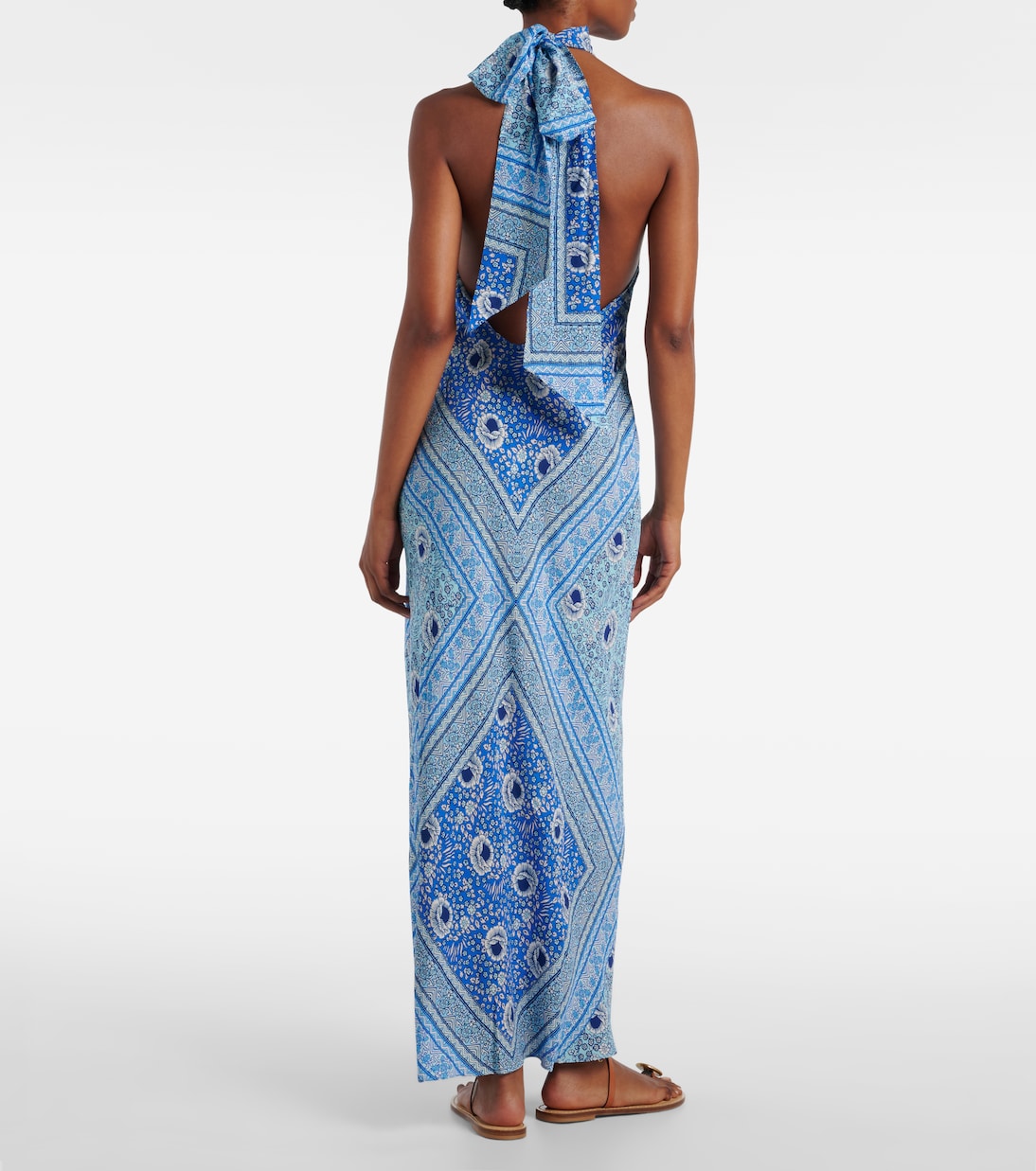 Maura printed satin maxi dress | Rixo