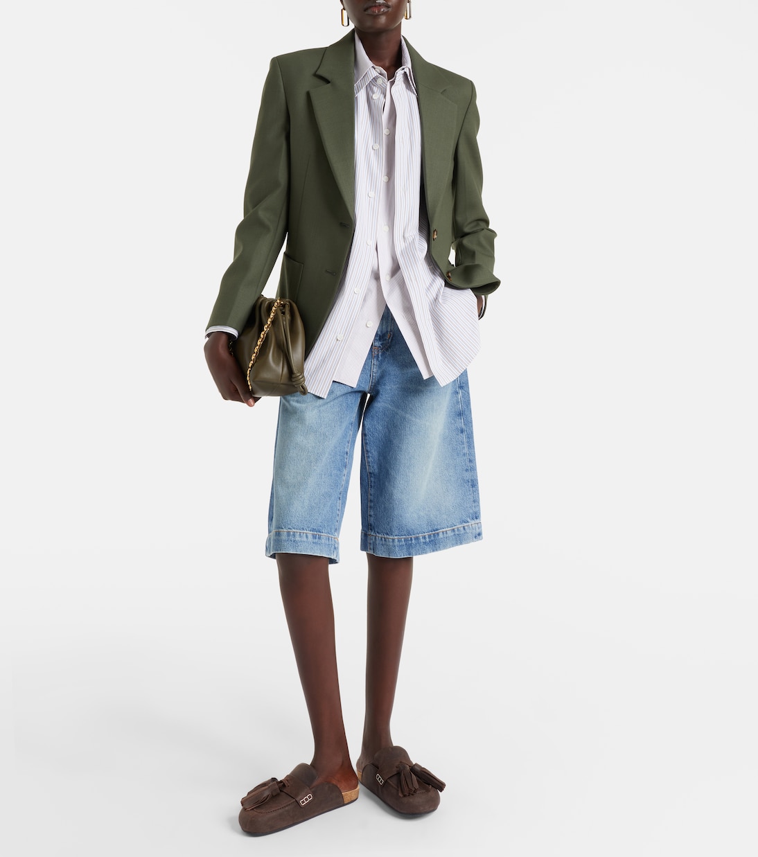 x Amelia Gray Jort high-rise denim shorts | Frame