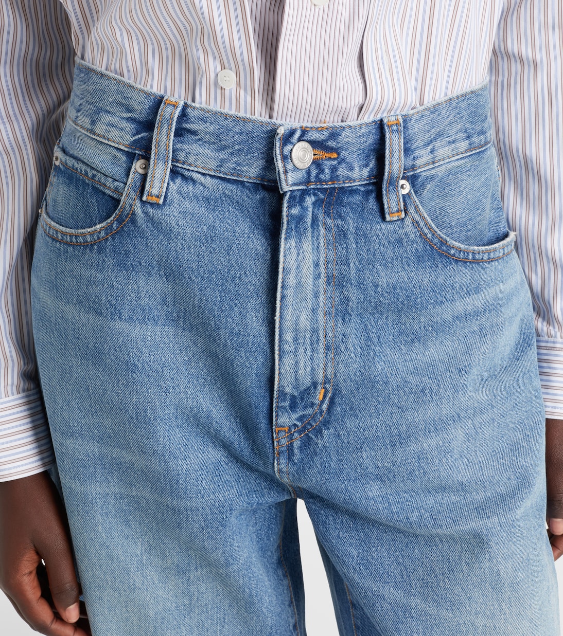 x Amelia Gray Jort high-rise denim shorts | Frame