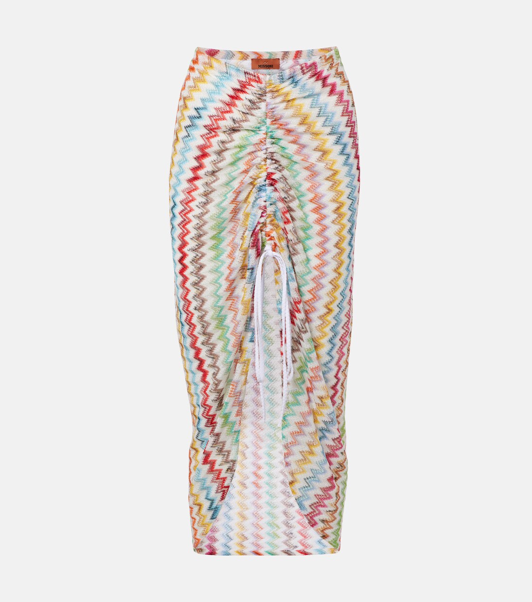 Zigzag asymmetric midi skirt | Missoni