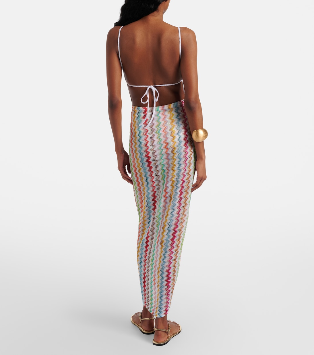 Zigzag asymmetric midi skirt | Missoni