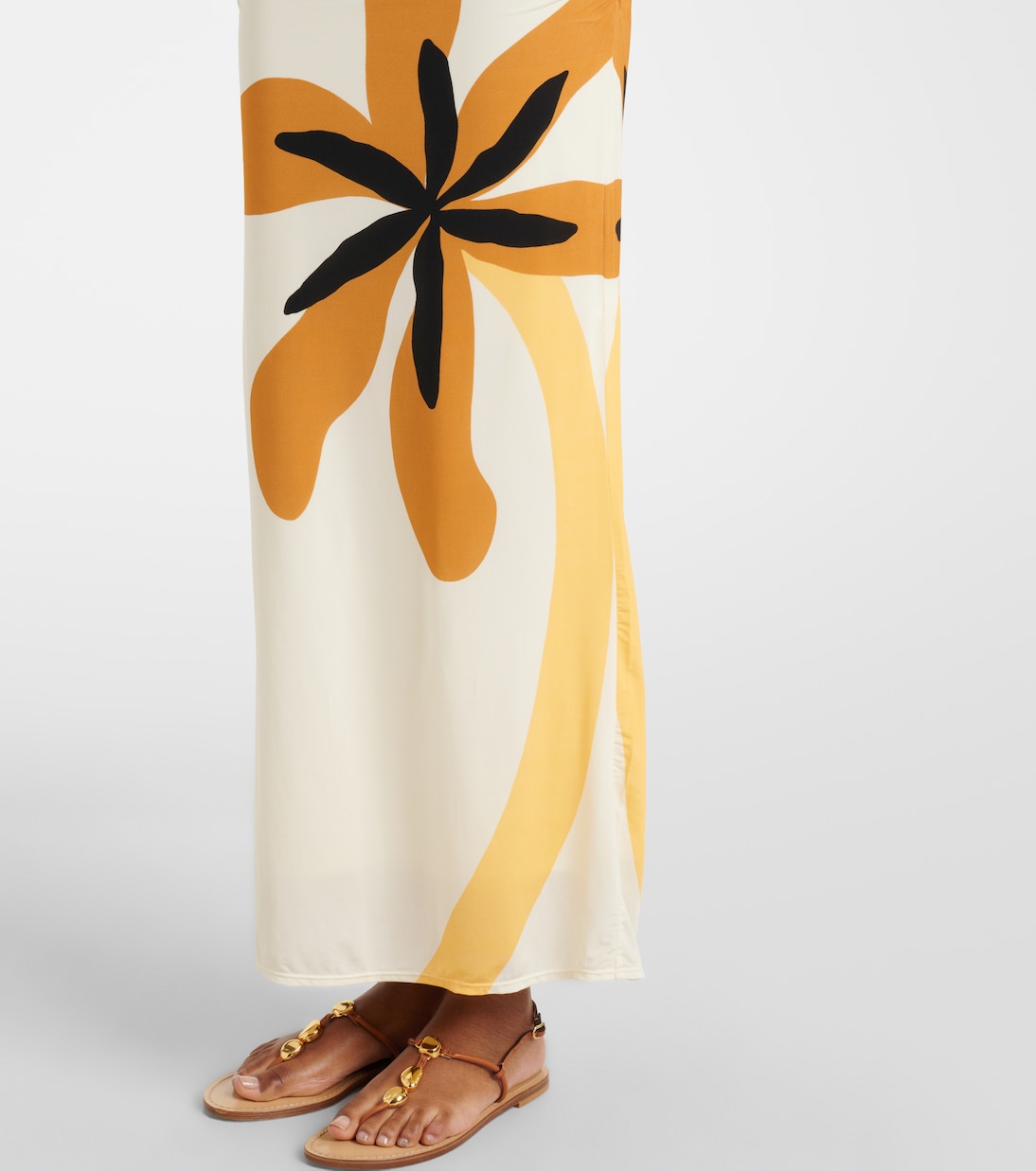 Kim floral jersey maxi dress | Cala de la Cruz