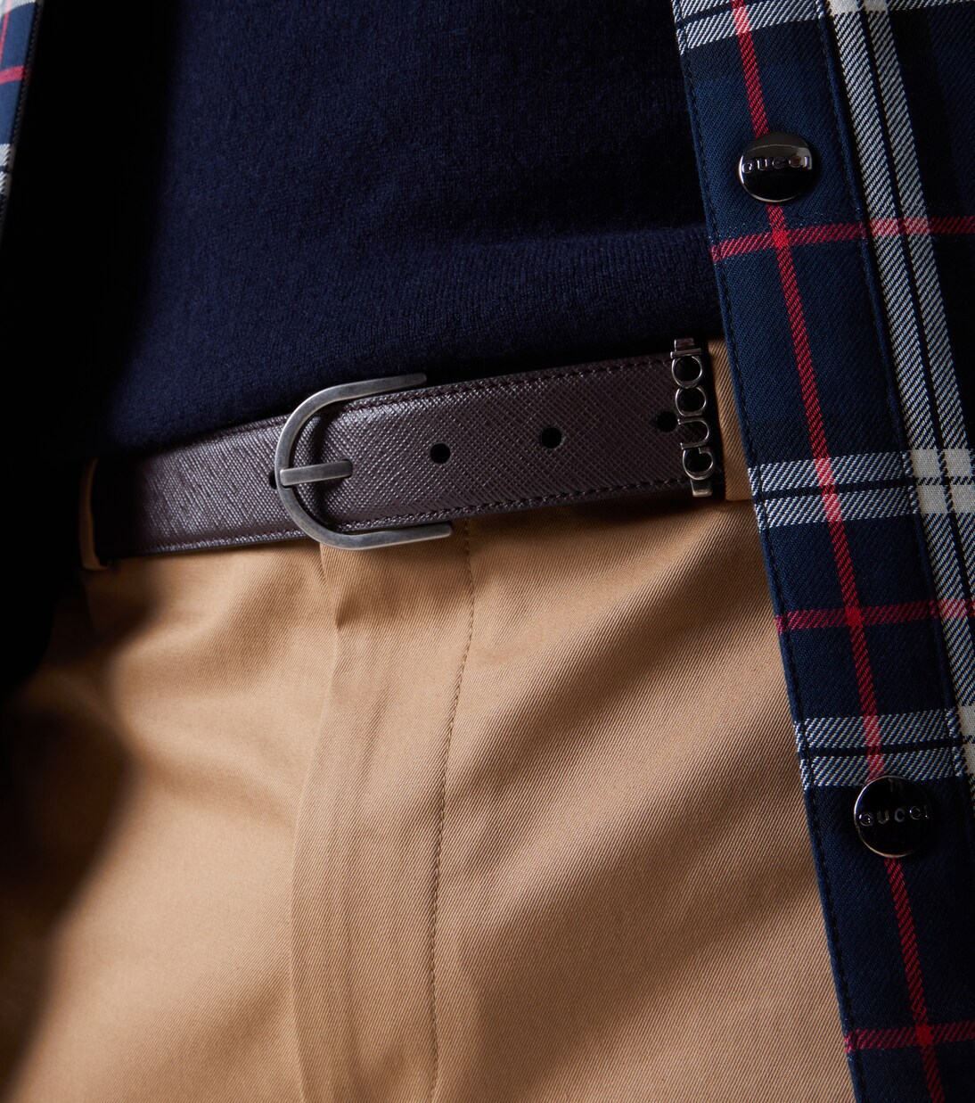 Cintura Gucci Script in pelle  | Gucci