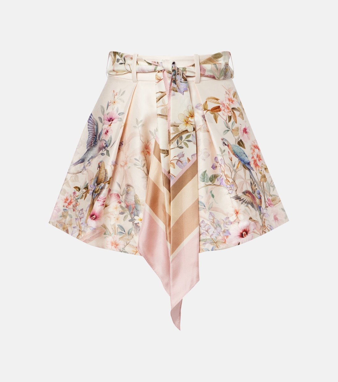 Rebellion printed silk and cotton shorts | Zimmermann