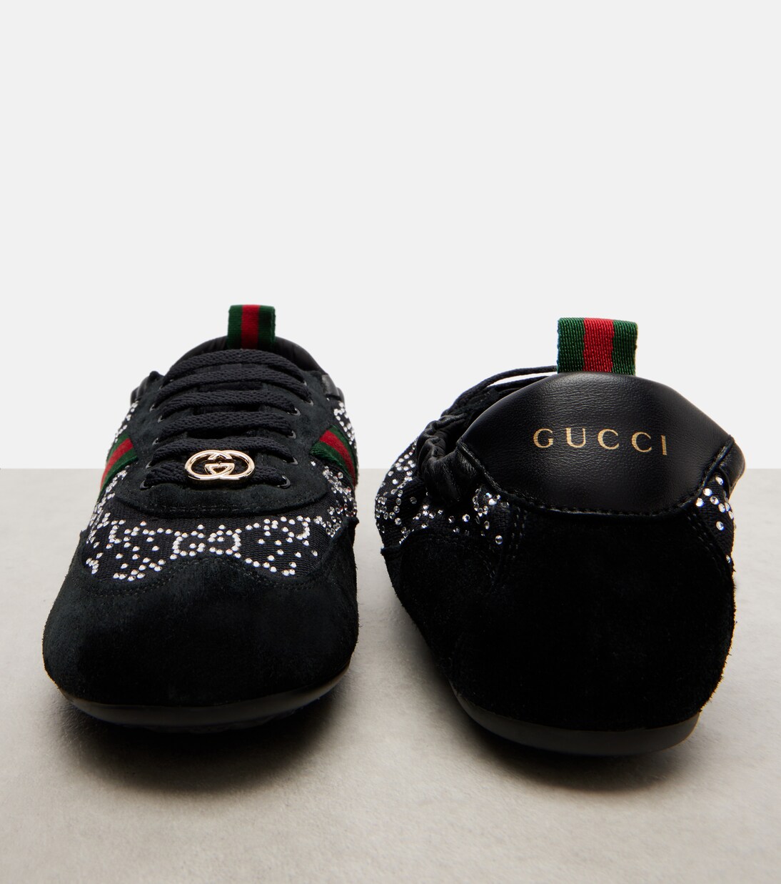 Gucci Shift suede-trimmed sneakers | Gucci