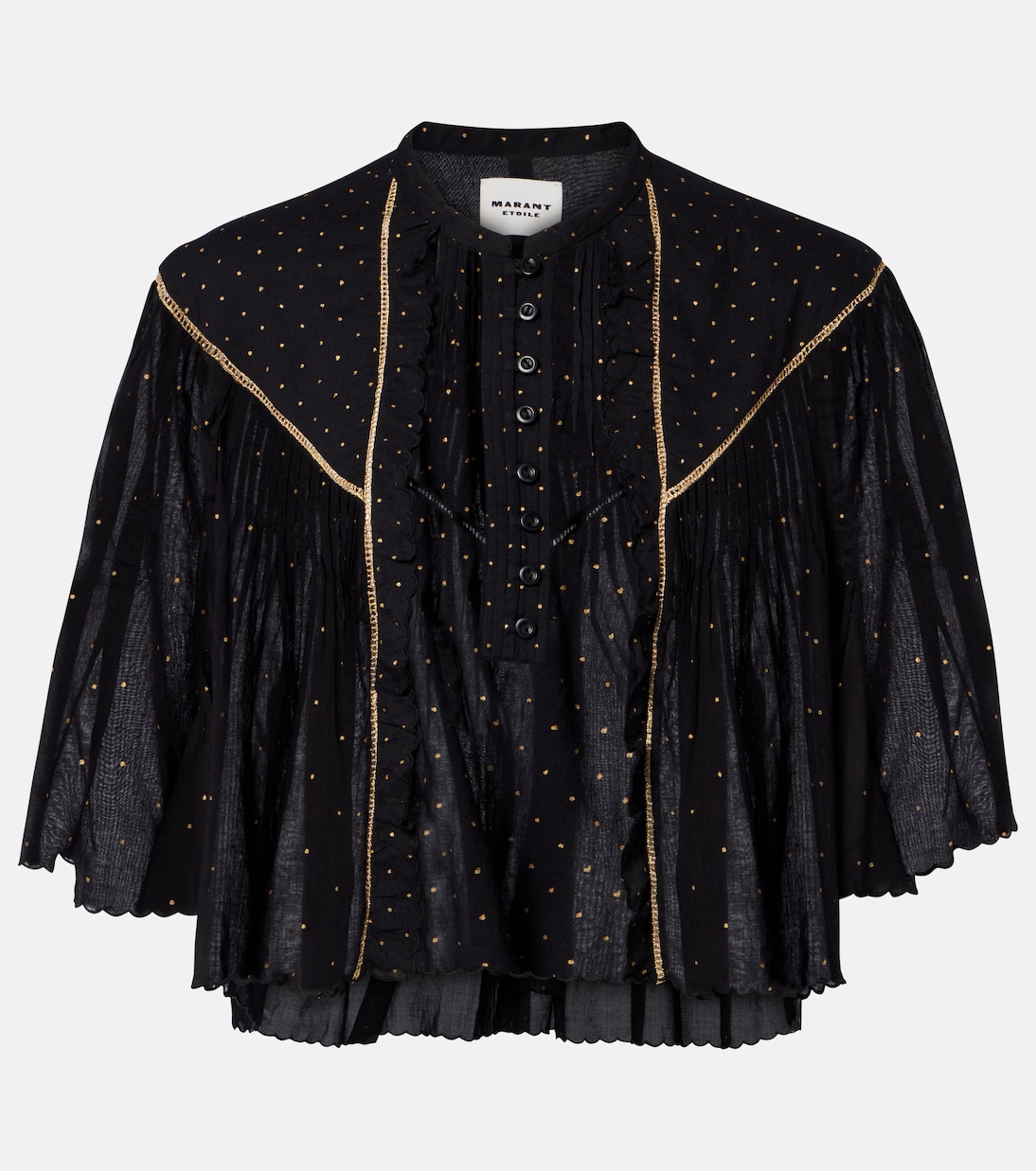 Top cropped Veenia de algodón a lunares | Marant Etoile