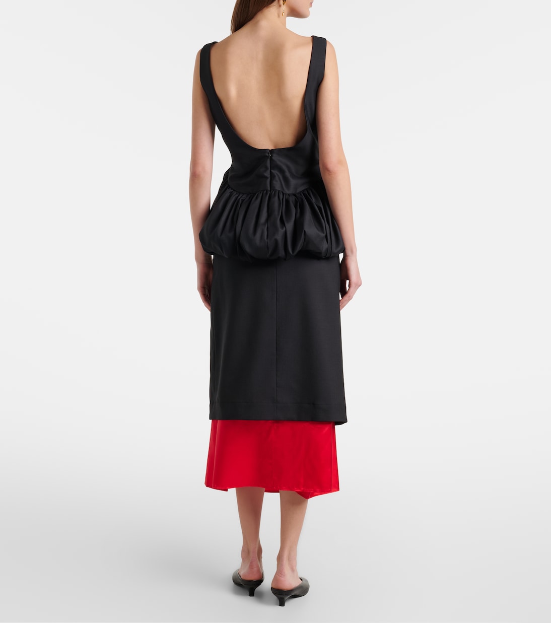 Layered wool midi skirt | Róhe