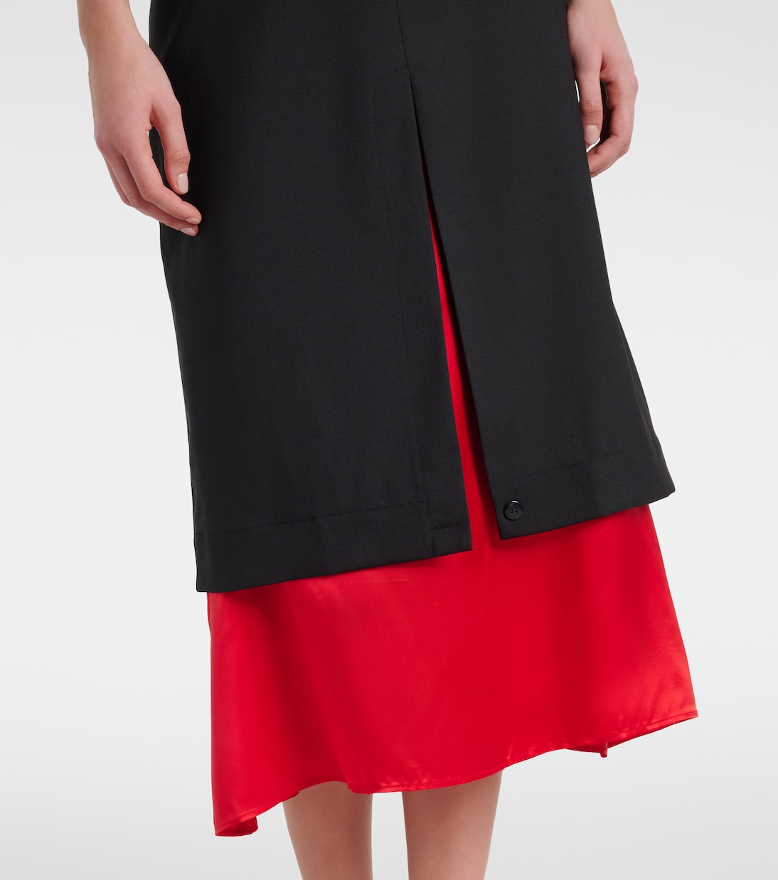 Layered wool midi skirt | Róhe