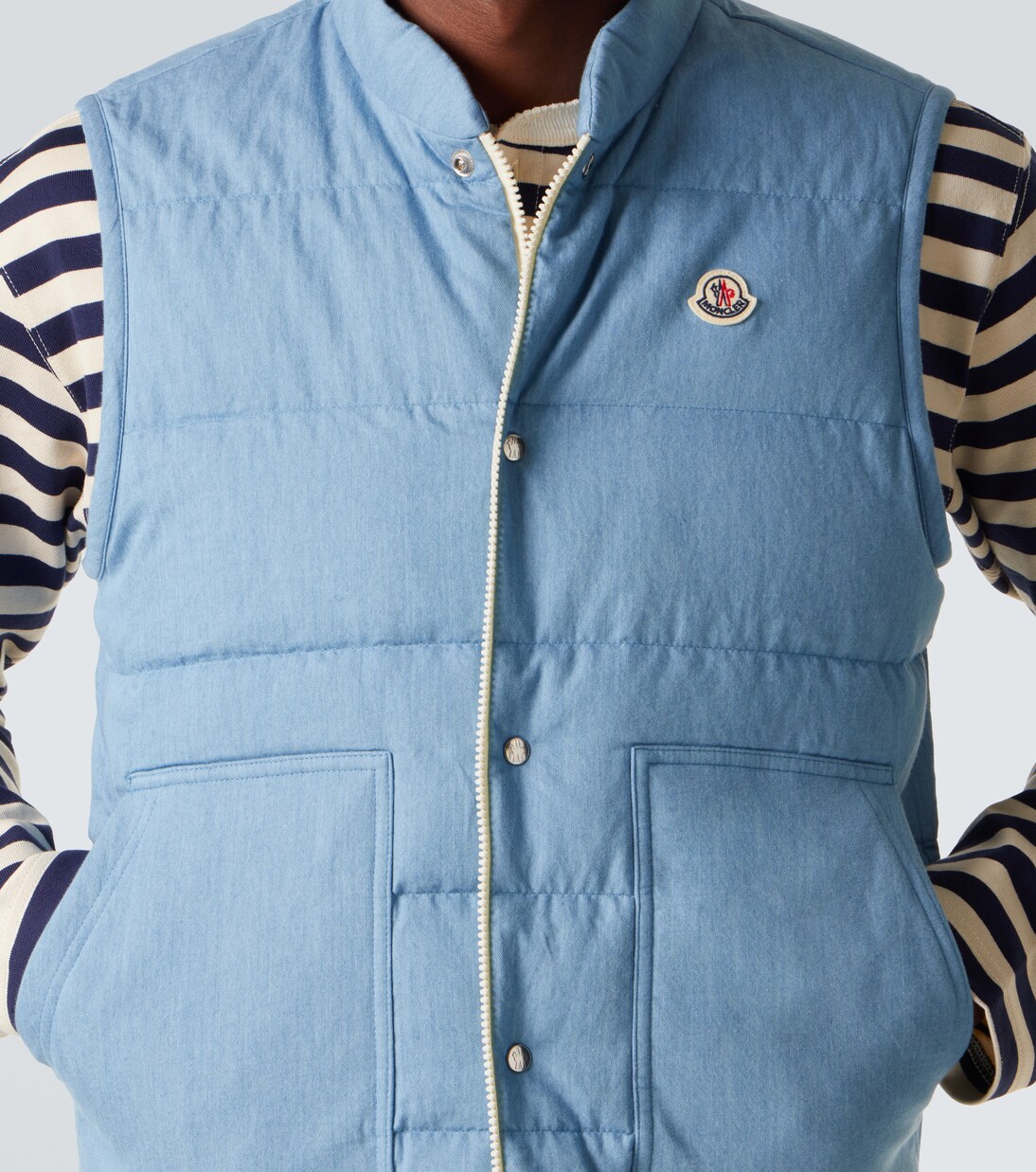 Heceta denim down vest | Moncler