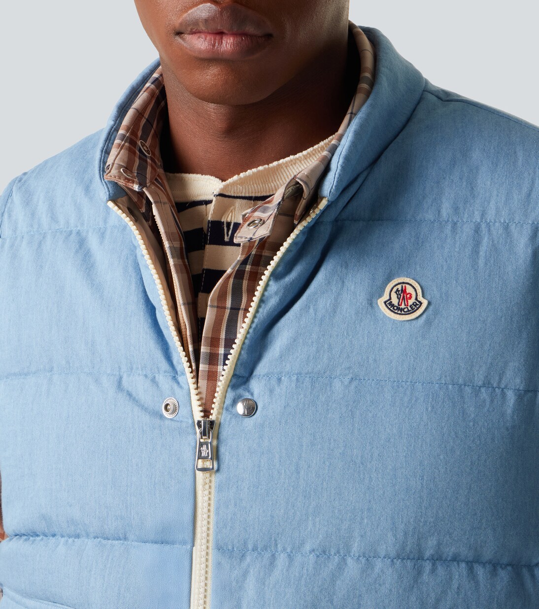 Heceta denim down vest | Moncler
