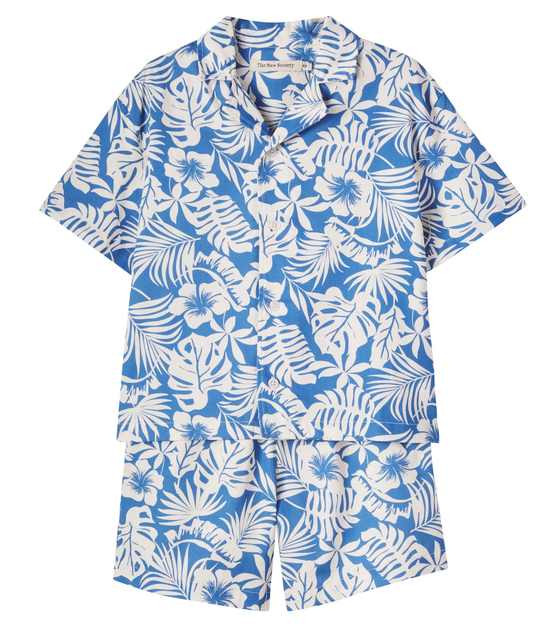 Garden printed cotton shirt and shorts set | The New Society