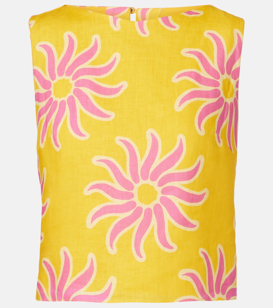 Avelino printed linen crop top | Cala de la Cruz