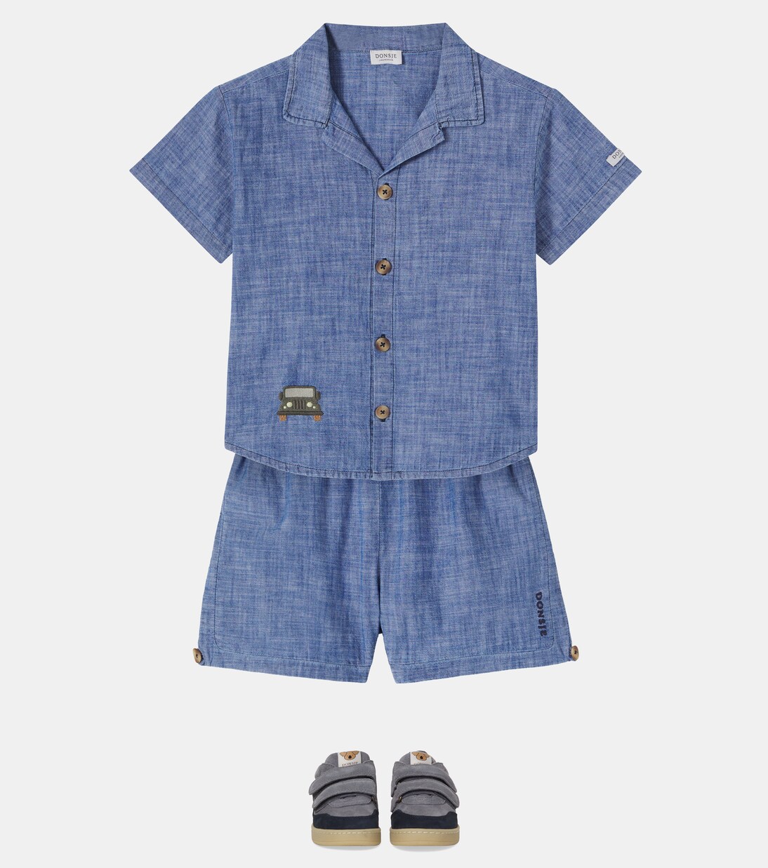 Ludon embroidered cotton bowling shirt | Donsje