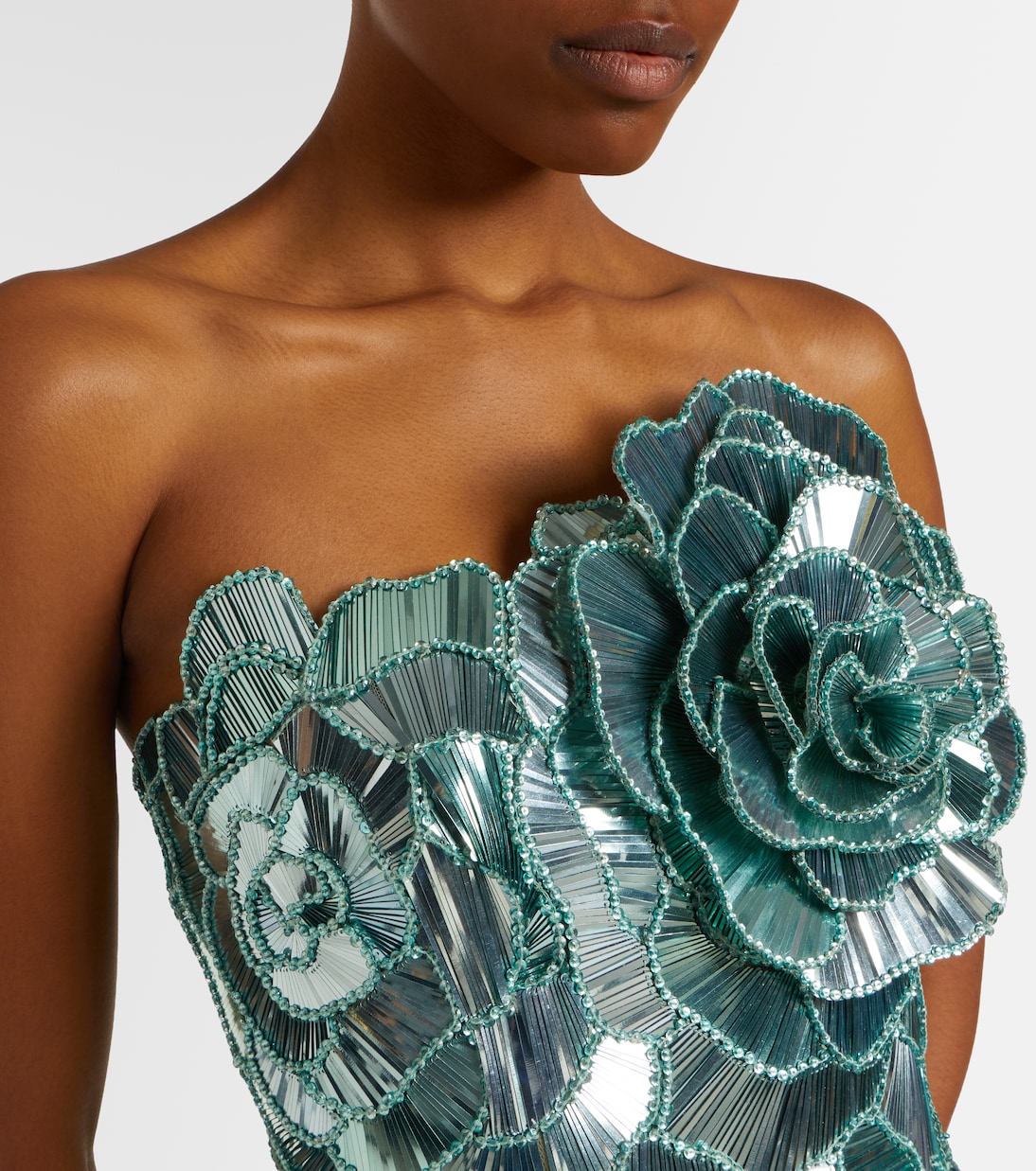 Robe bustier à paillettes | Oscar de la Renta