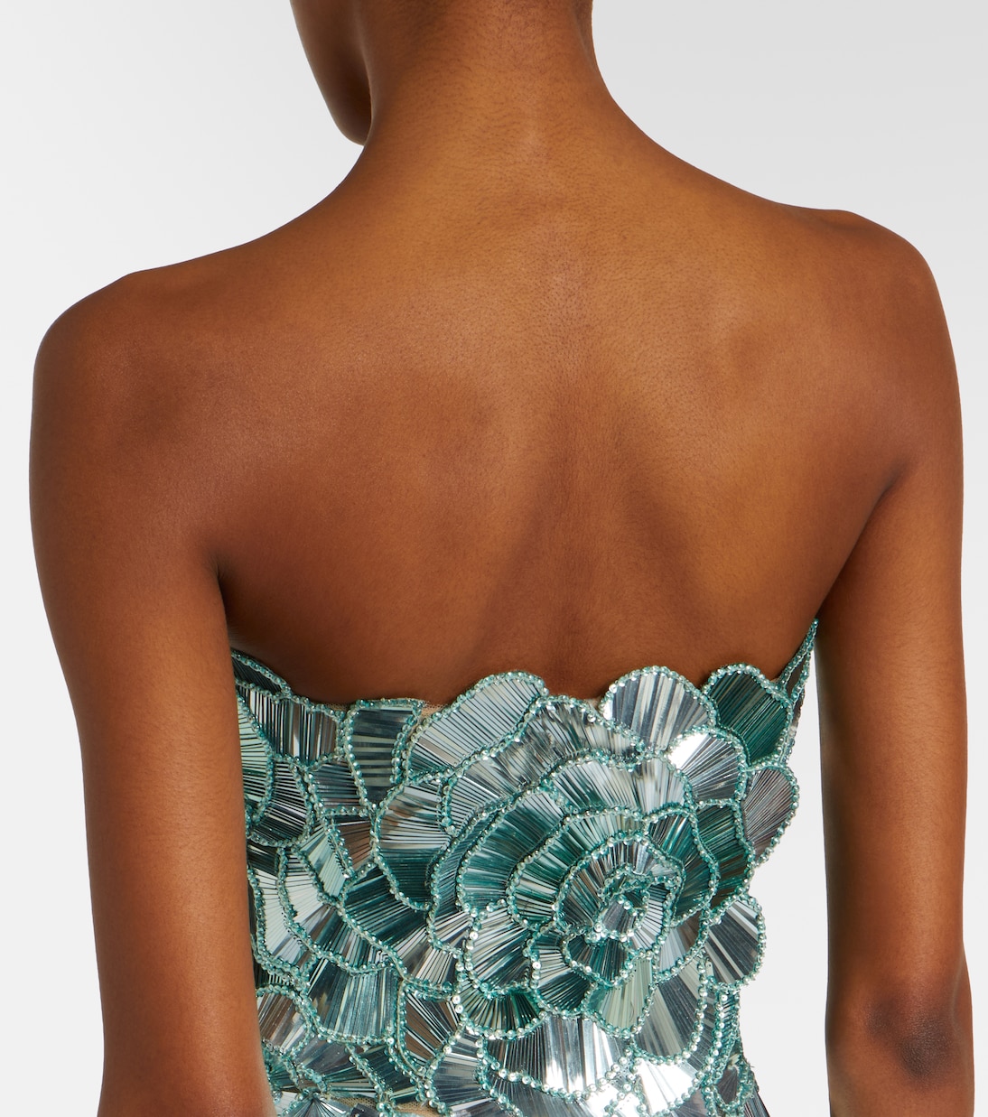 Robe bustier à paillettes | Oscar de la Renta