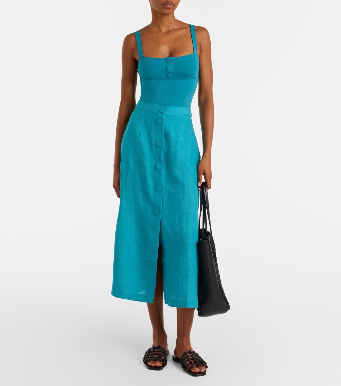 Amusante linen midi skirt | Eres