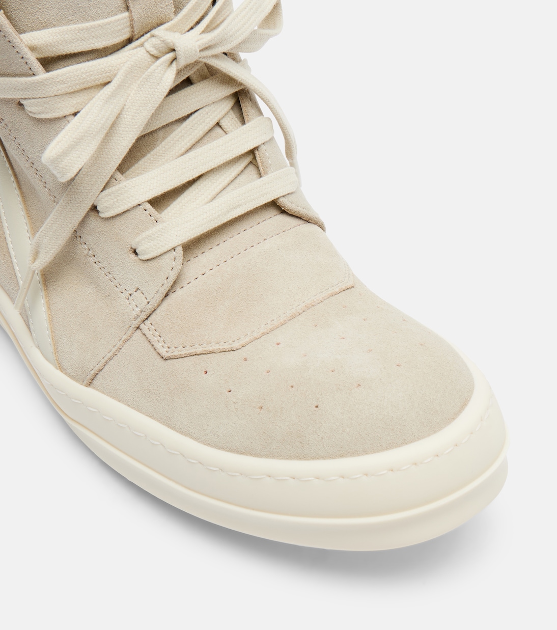 Temple Geobasket suede high-top sneakers | Rick Owens