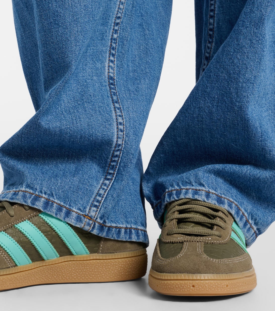 Handball Spezial croc-effect leather sneakers | Adidas