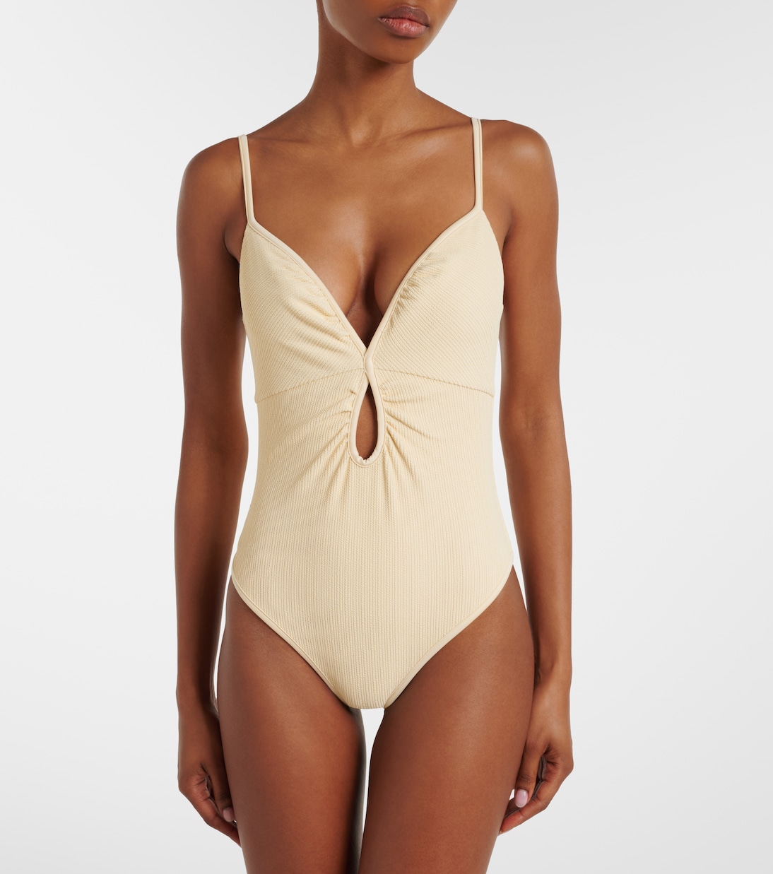 Cutout gathered swimsuit | Johanna Ortiz