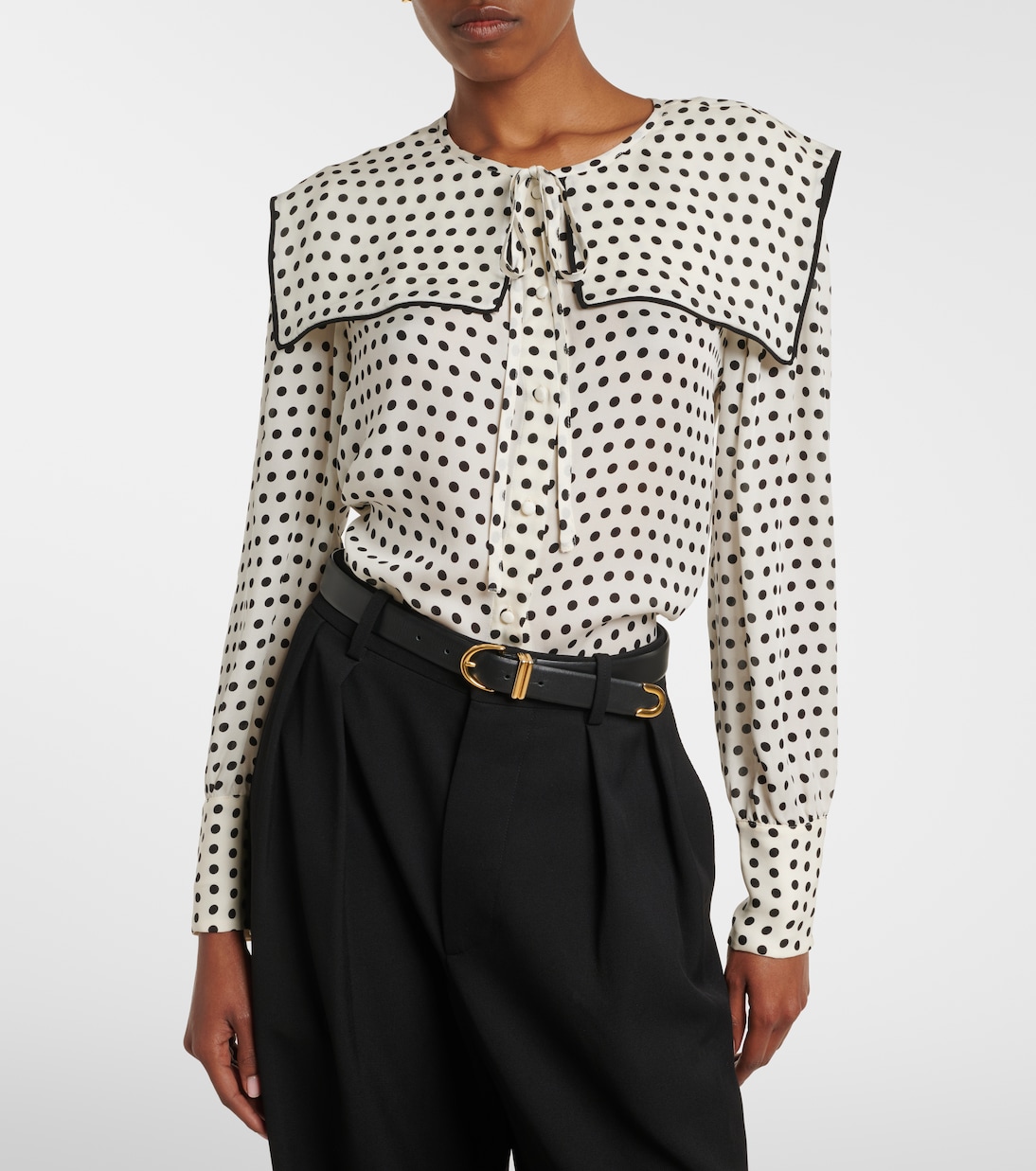 Fleet polka-dot silk blouse | Frame