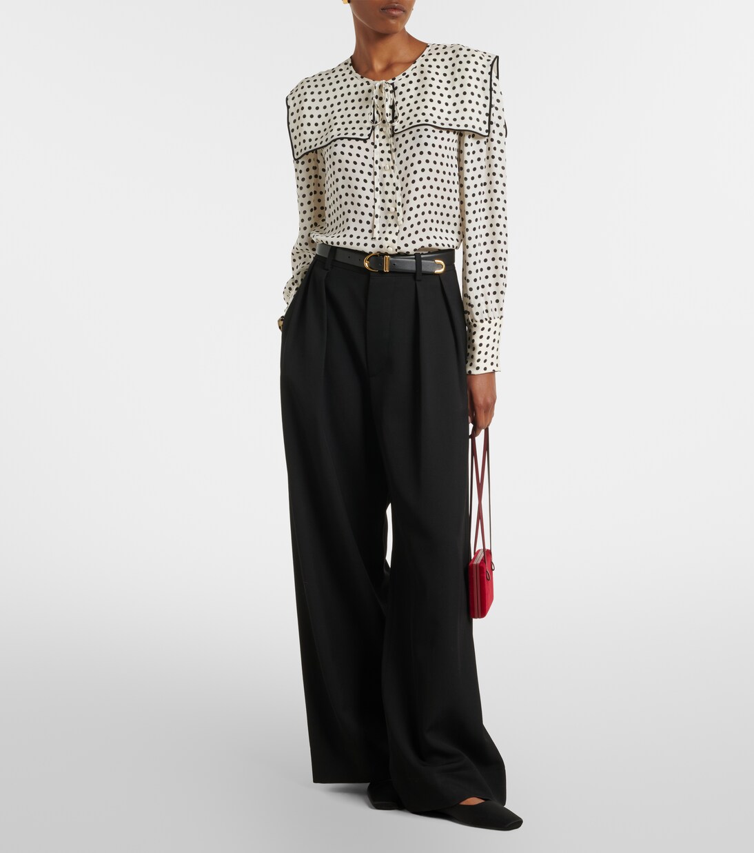 Fleet polka-dot silk blouse | Frame
