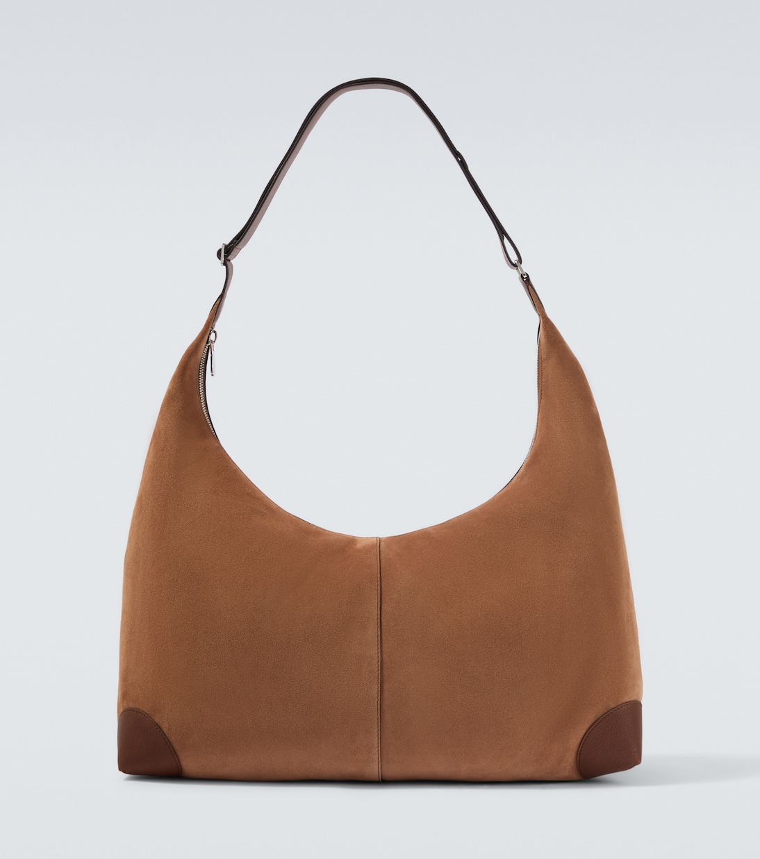 Schultertasche aus Veloursleder und Leder | Brunello Cucinelli