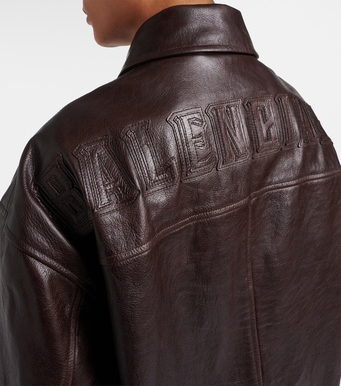 Oversized leather car coat | Balenciaga
