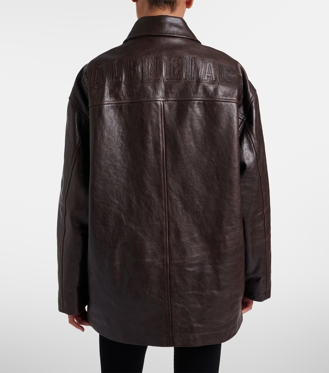 Oversized leather car coat | Balenciaga