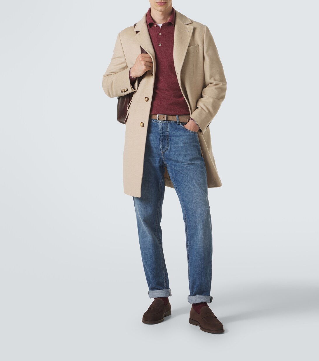 Suede penny loafers | Brunello Cucinelli