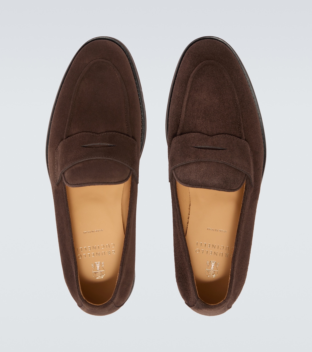 Suede penny loafers | Brunello Cucinelli