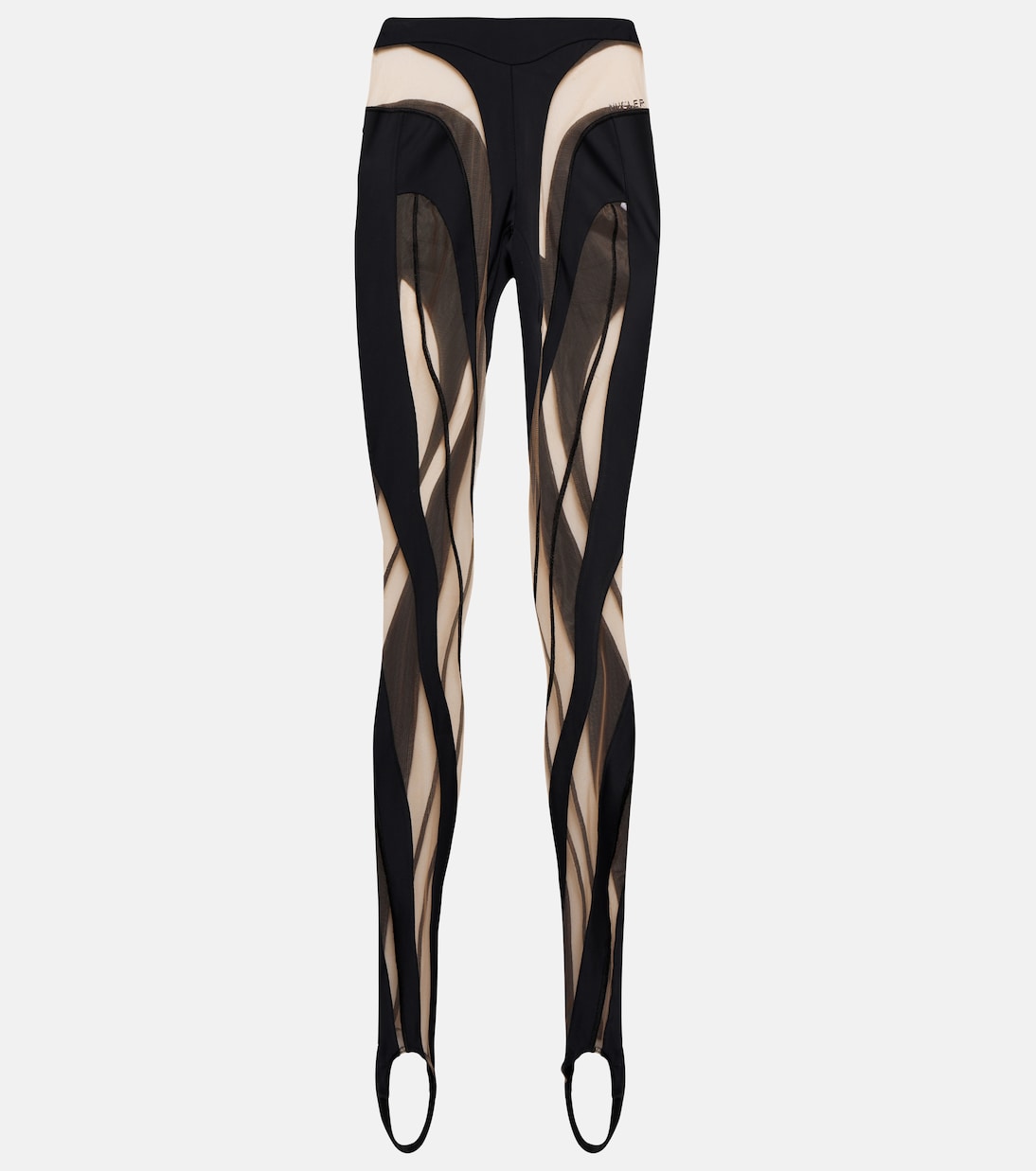Leggings aus Jersey und Mesh | Mugler