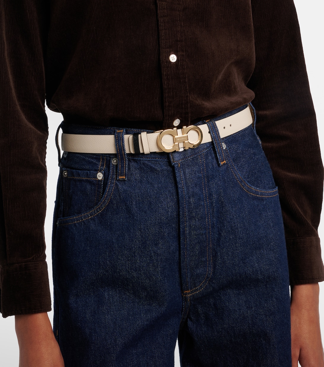 Cinturón Gancini de piel reversible | Ferragamo