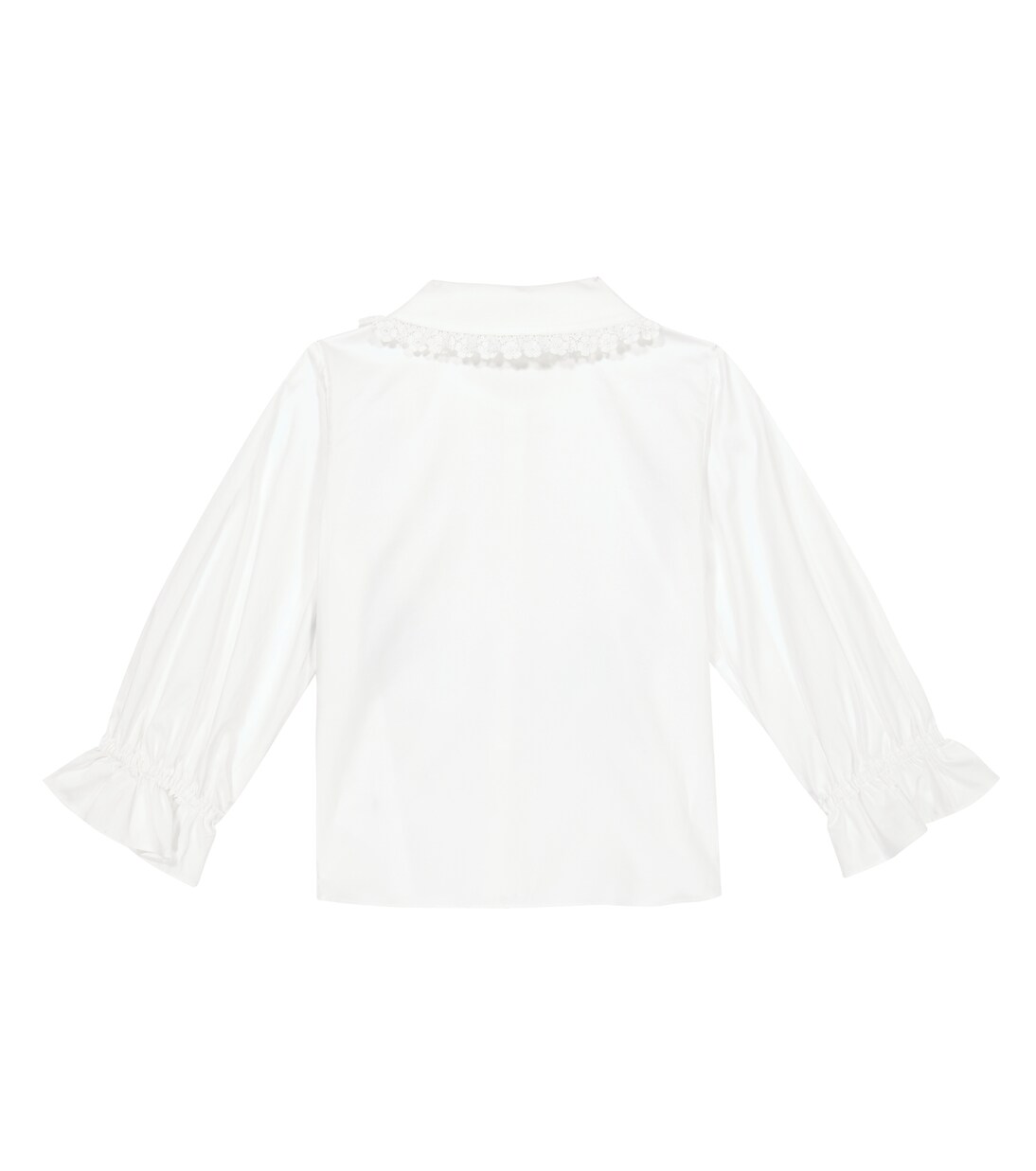 Ruffle-trimmed cotton poplin top | Self-Portrait Kids