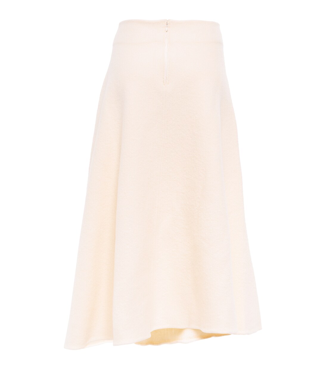 High-rise virgin wool midi skirt | Jil Sander