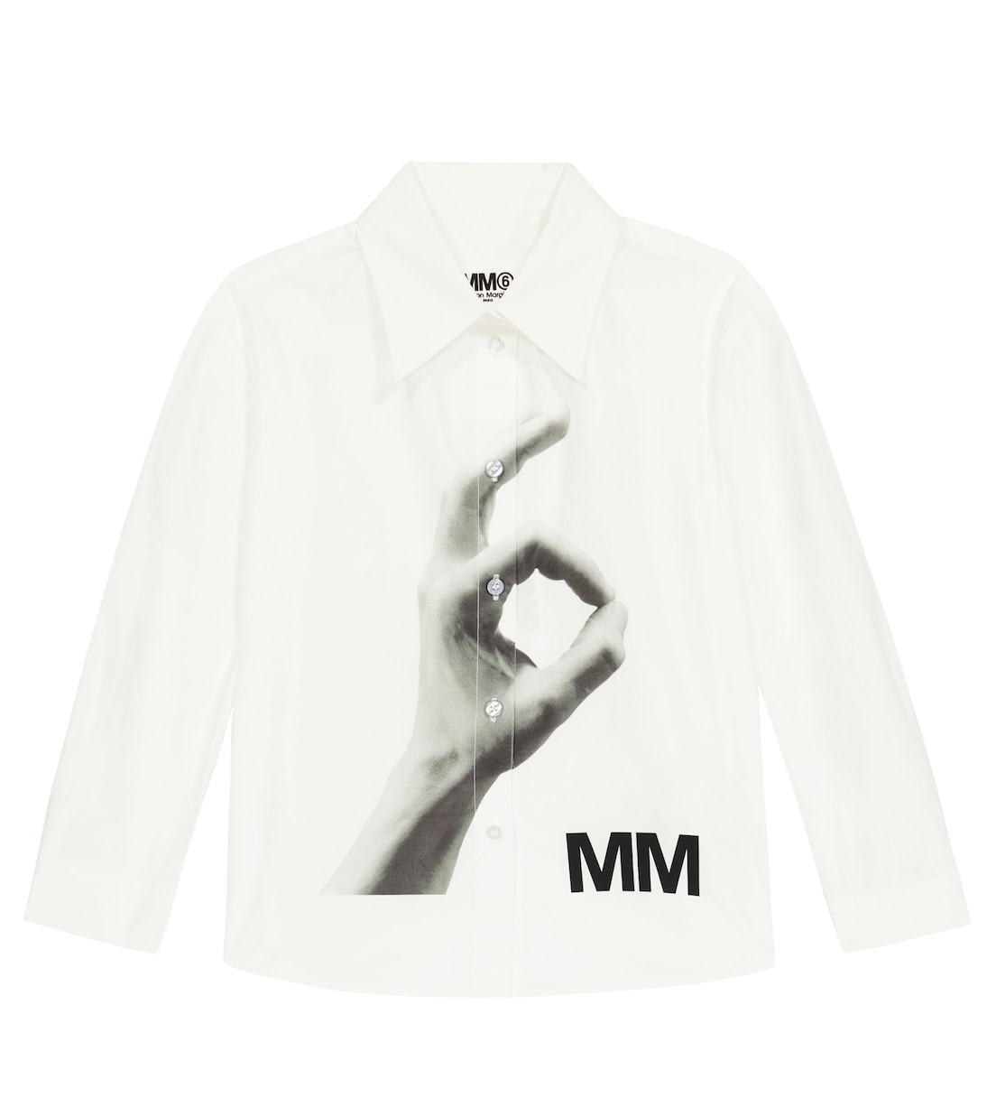Logo printed cotton shirt | MM6 Maison Margiela Kids