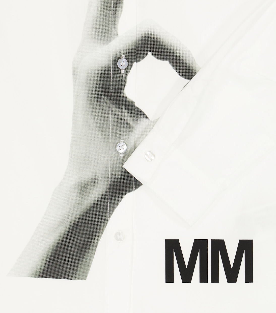 Logo printed cotton shirt | MM6 Maison Margiela Kids