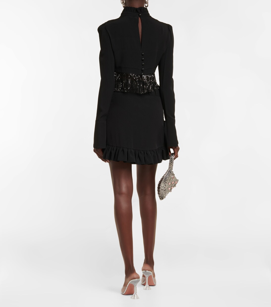 Minifalda de tiro alto con volantes | Rabanne