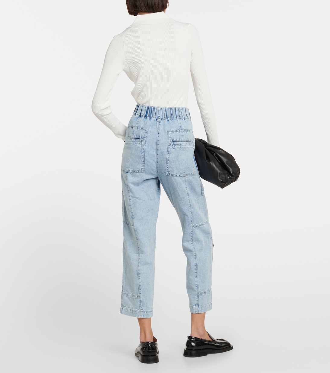High-Rise Cargo-Jeans Chambray | Proenza Schouler