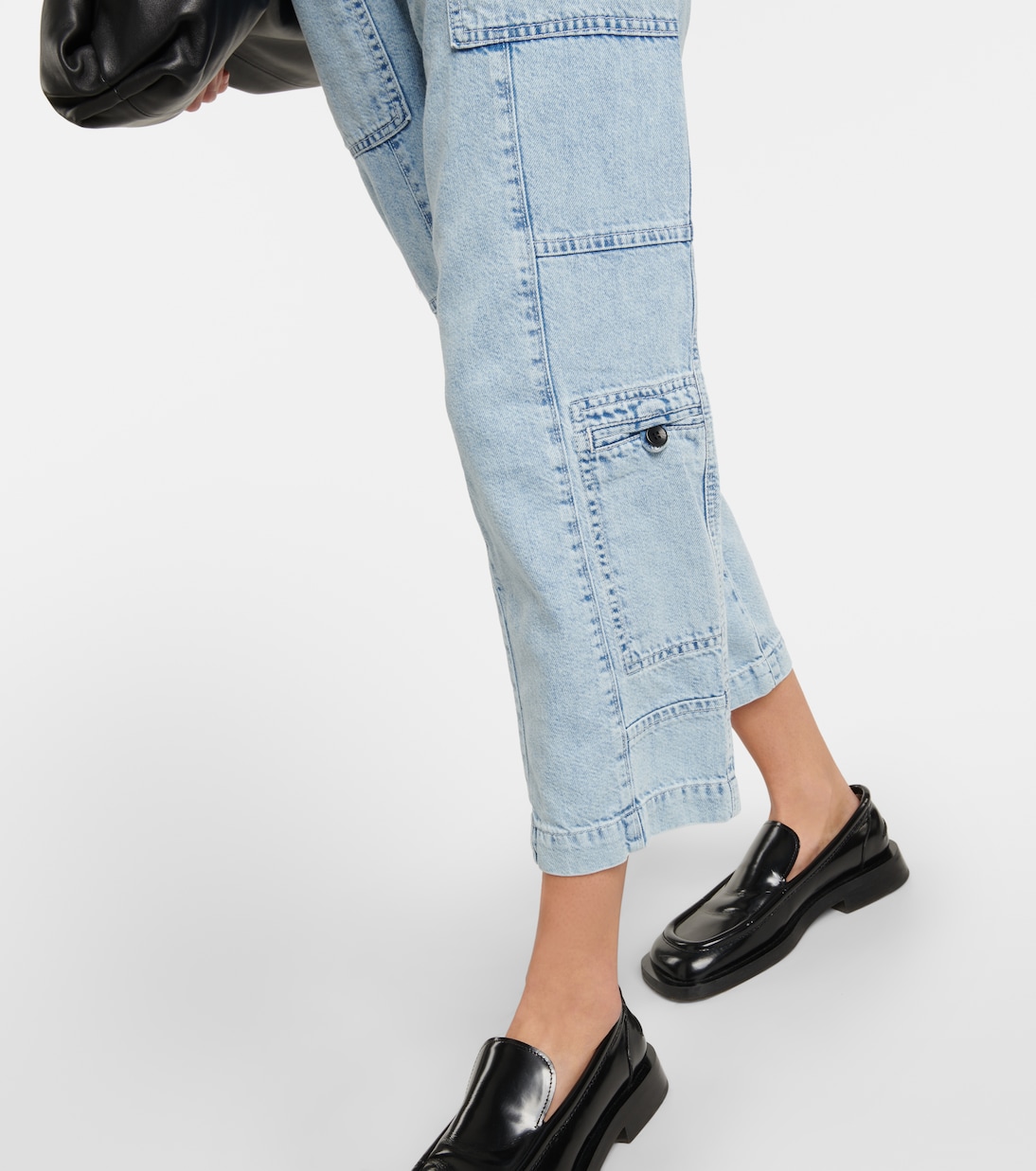 High-Rise Cargo-Jeans Chambray | Proenza Schouler