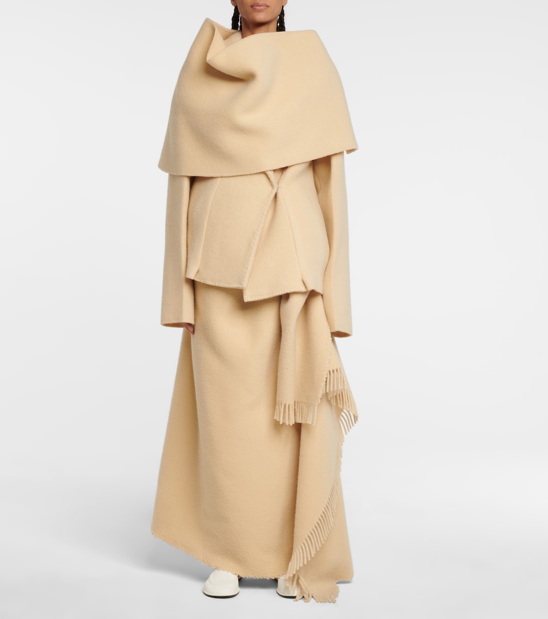 Dianne draped wool maxi skirt | The Row