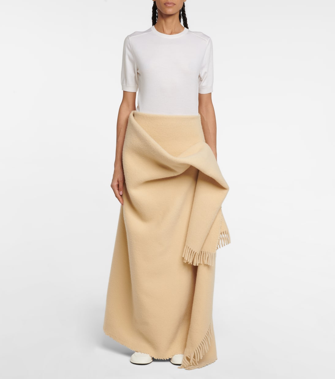 Dianne draped wool maxi skirt | The Row