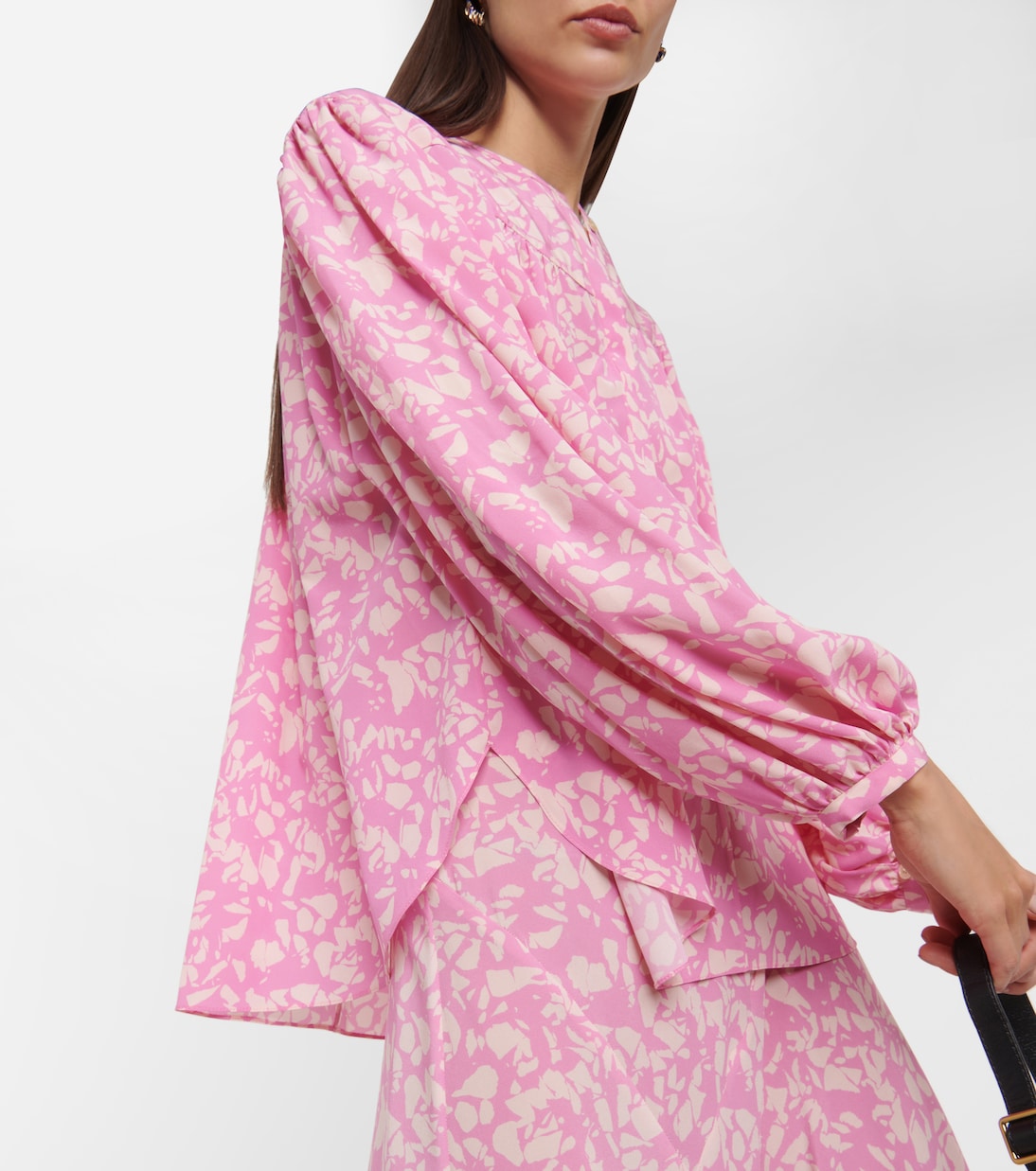 Blouse Brunille imprimée en soie mélangée | Isabel Marant