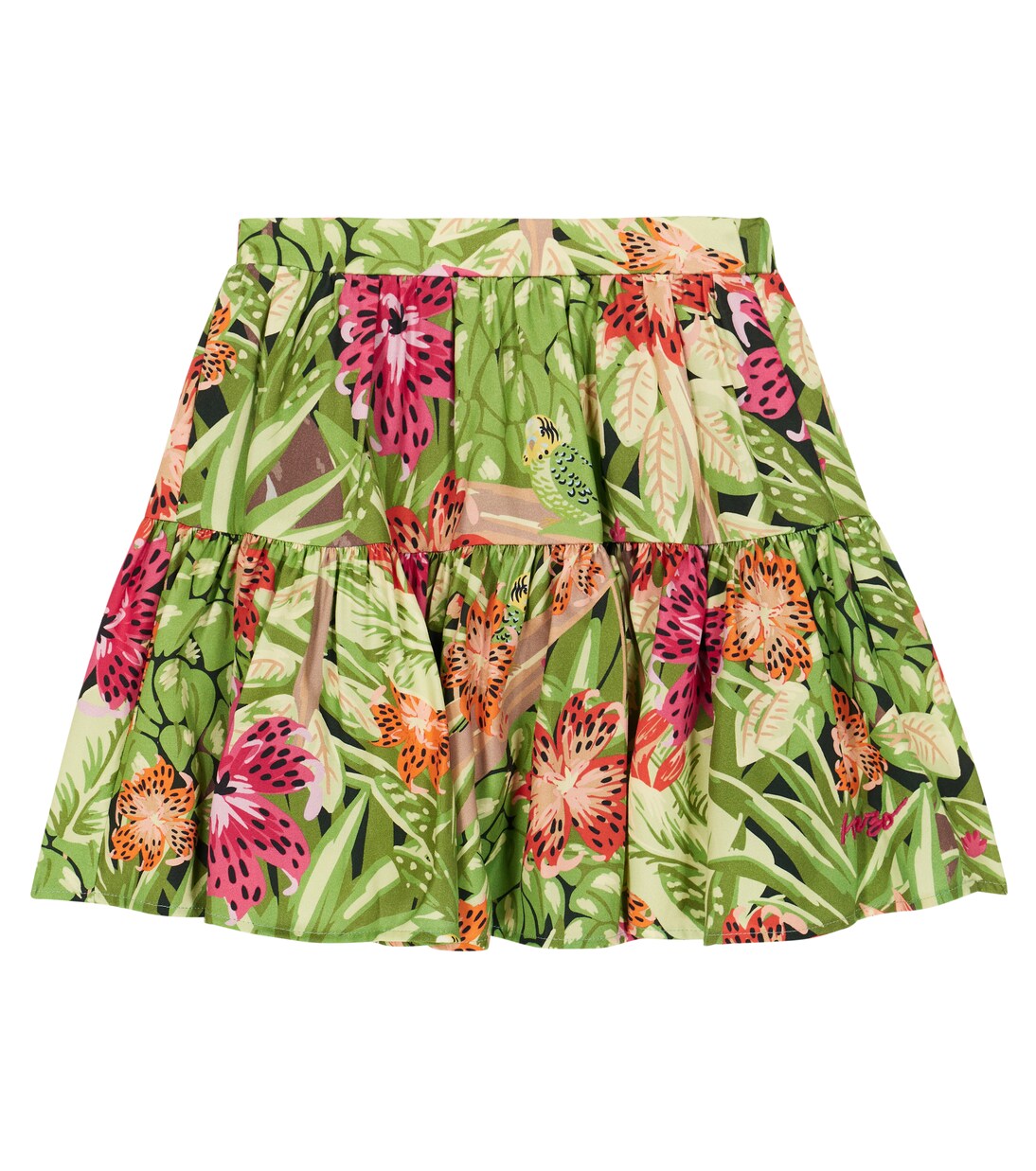 Tiered floral miniskirt | Kenzo Kids