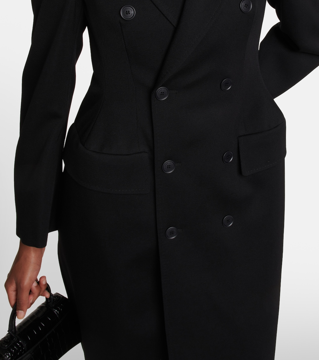 Structured double-breasted wool coat | Balenciaga