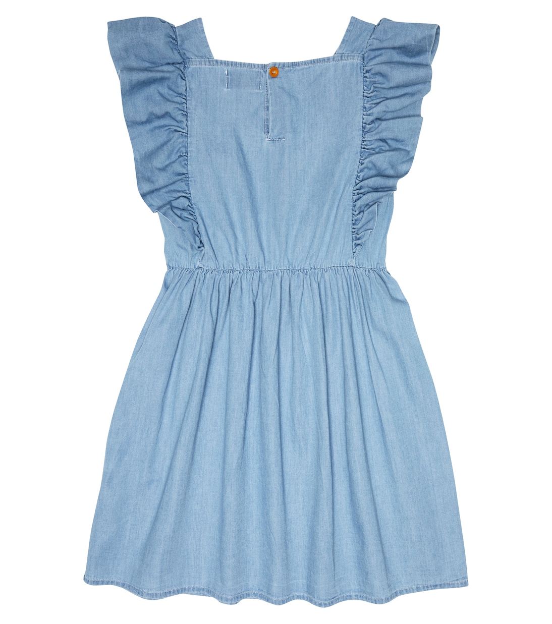 Printed ruffled denim dress | Bobo Choses