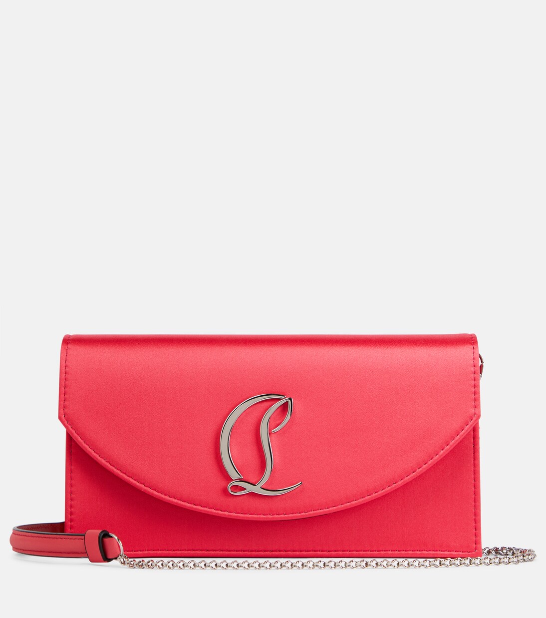 Loubi54 silk-satin clutch | Christian Louboutin
