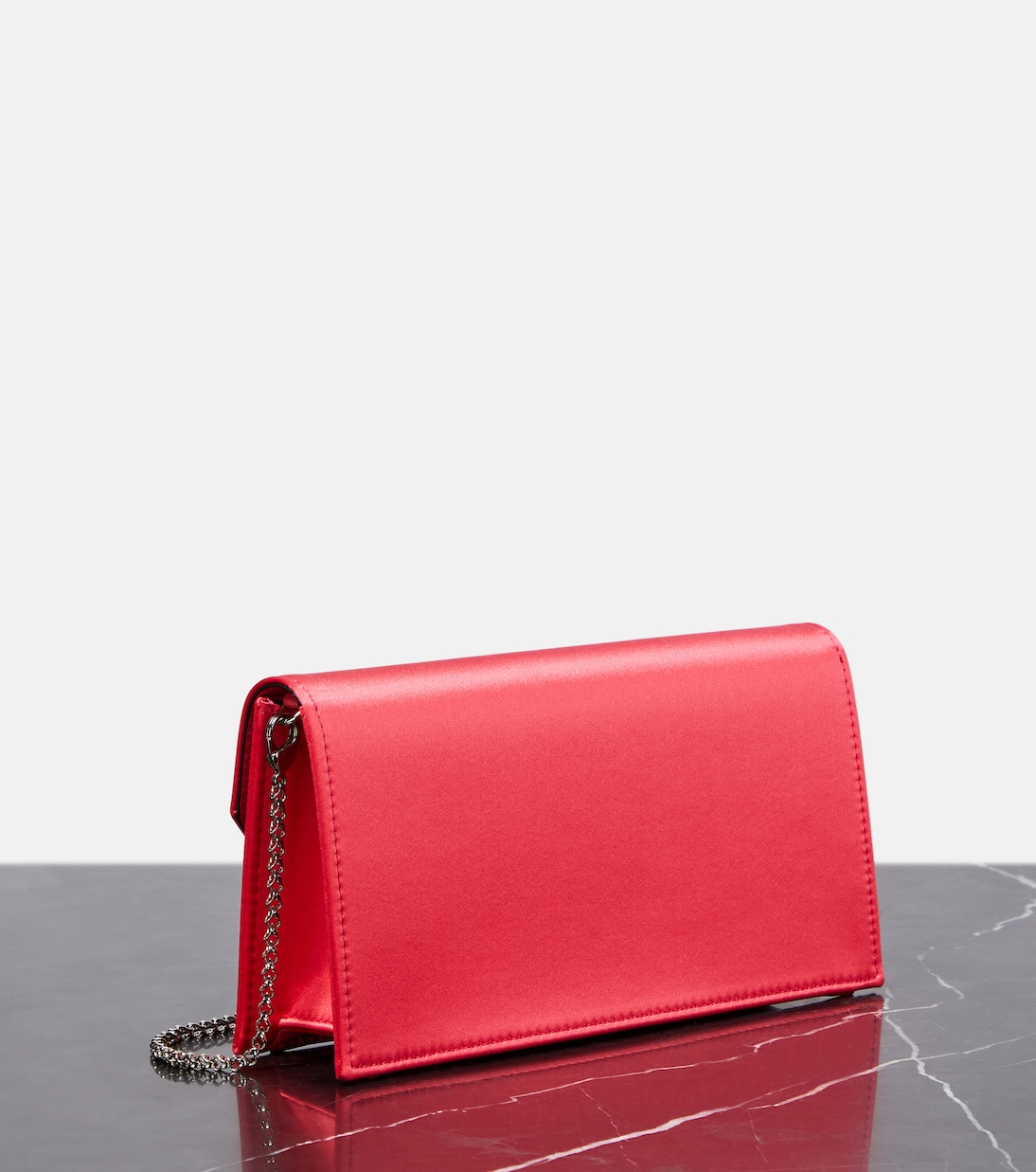 Loubi54 silk-satin clutch | Christian Louboutin
