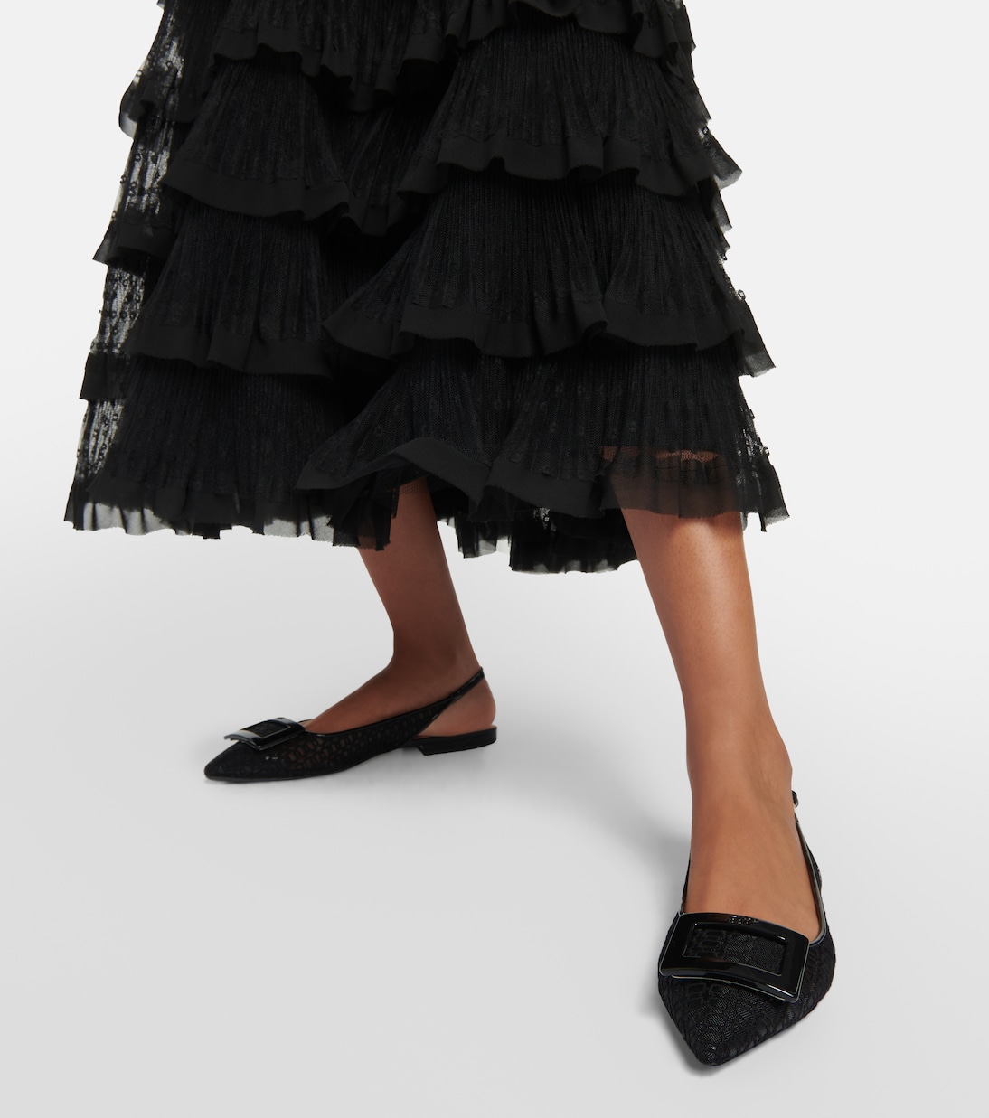 Gommettine net slingback flats | Roger Vivier