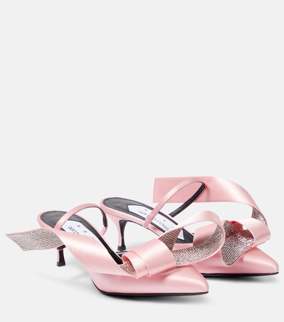 x Sergio Rossi Marquise crystal-embellished mules | Area